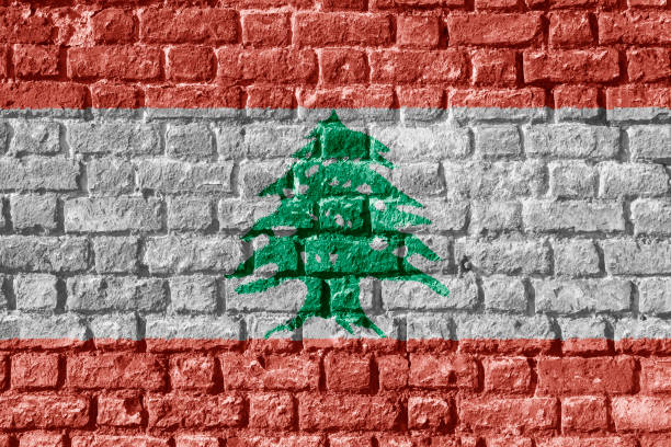 istock Lebanon Flag Painted on brick wall 893001776