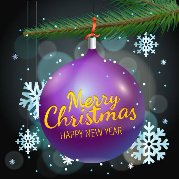istock Merry Christmas and Happy New Year greeting card 893004296