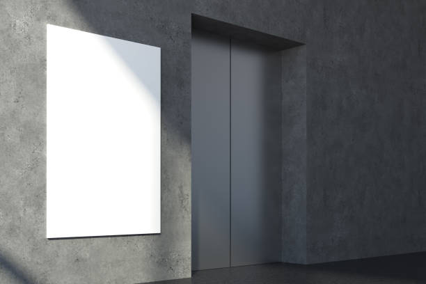 istock Interior with lift and poster 893005438