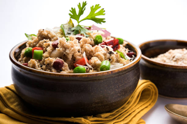 istock Masala Oats Upma is a healthy breakfast menu from India 893041318