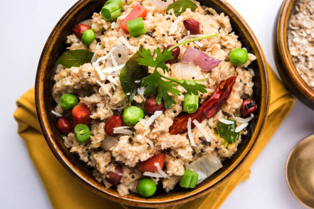 istock Masala Oats Upma is a healthy breakfast menu from India 893041924