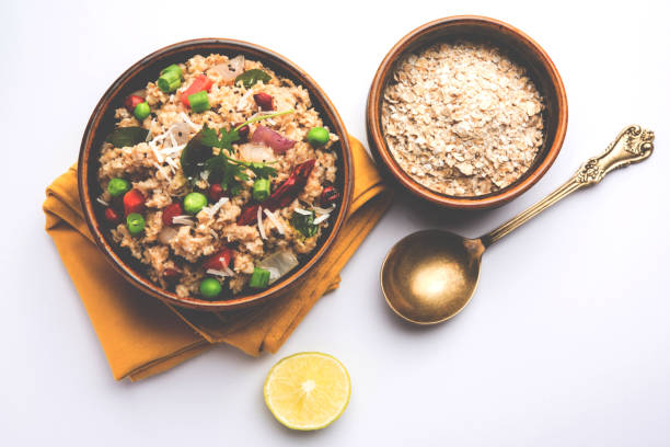 istock Masala Oats Upma is a healthy breakfast menu from India 893042110