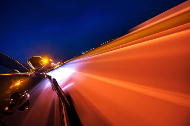 istock Car on the road with motion blur background. 893048862