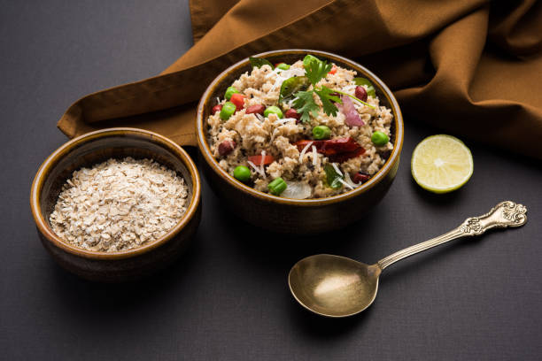 istock Masala Oats Upma is a healthy breakfast menu from India 893049208