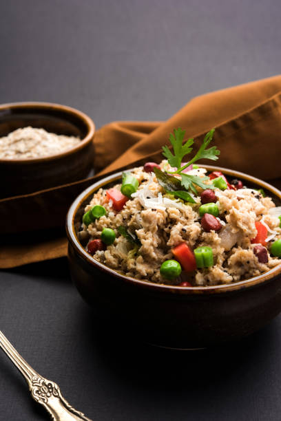 istock Masala Oats Upma is a healthy breakfast menu from India 893049606