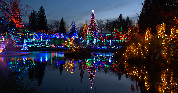 Beautiful Christmas light display in Canada