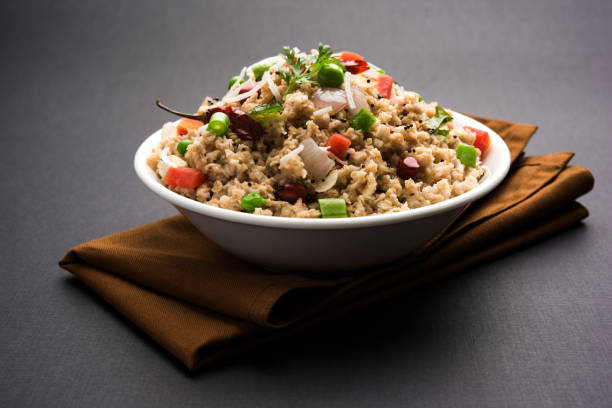 istock Masala Oats Upma is a healthy breakfast menu from India 893049842