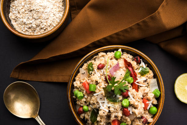 istock Masala Oats Upma is a healthy breakfast menu from India 893055036