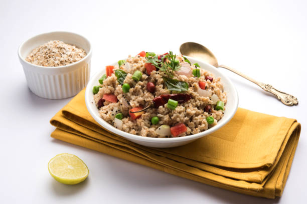 istock Masala Oats Upma is a healthy breakfast menu from India 893058622