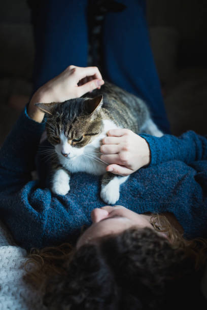 istock Beautiful young girl with her cat 893071148