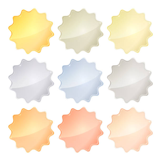 istock Vector set of blank glossy templates of different metals gold, red gold, white gold, platinum, silver, bronze, copper, aluminum for icons, labels, signs and symbols 893093398