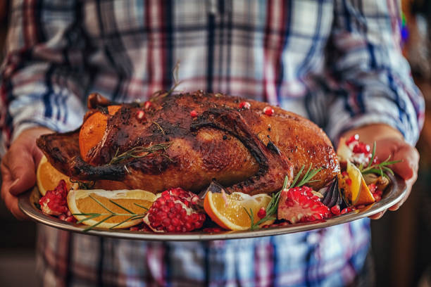 istock Traditional Christmas Duck Holiday Dinner 893098958