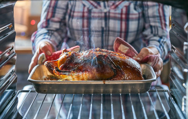 istock Roasting Traditional Christmas Duck in the Oven 893098968