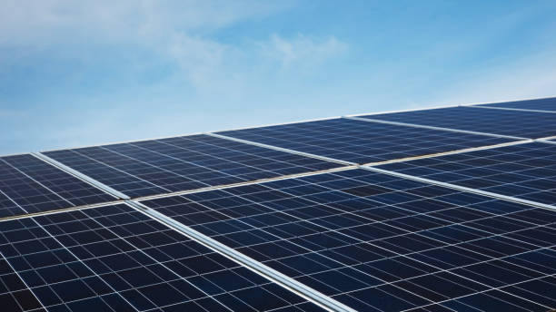 istock Solar panels alternative energy with blue sky 893107190