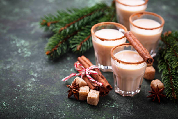 istock Christmas cocktail eggnog with cinnamon 893115410