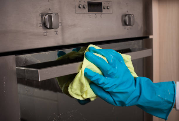 istock Oven door cleaning 893118652
