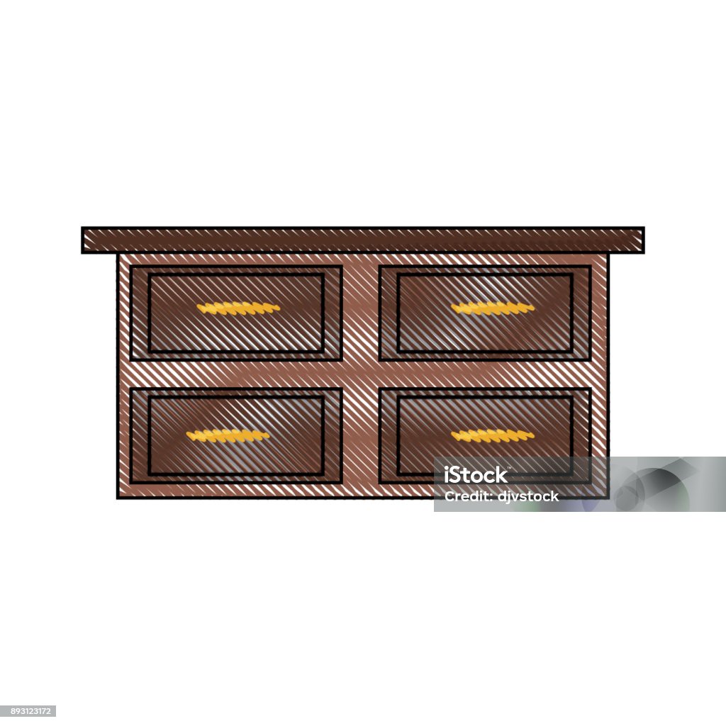 chest of drawers icon wooden chest of drawers icon over white background vector illustration Art stock vector