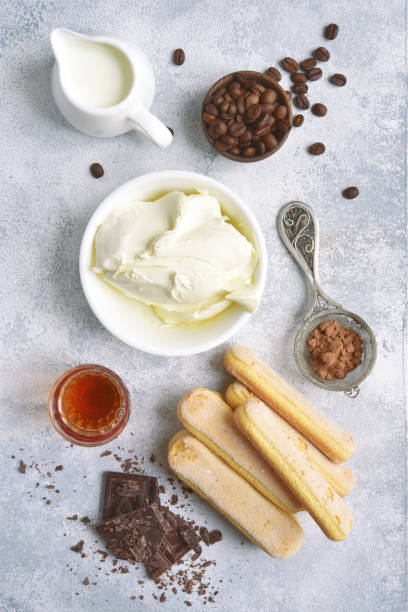 istock Ingredients for making dessert tiramisu 893123320