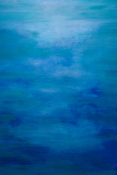 Abstract Painting Background Blue Water Color Paint Texture. Abstract Painting Background. Full Frame Backdrop. oil painting stock pictures, royalty-free photos & images