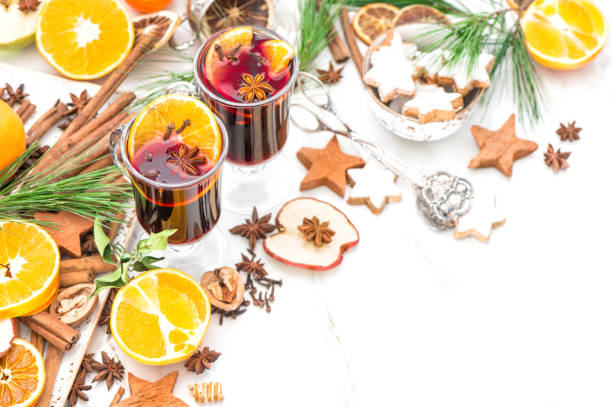 istock Christmas table decoration Mulled wine Hot winter cocktail 893133614