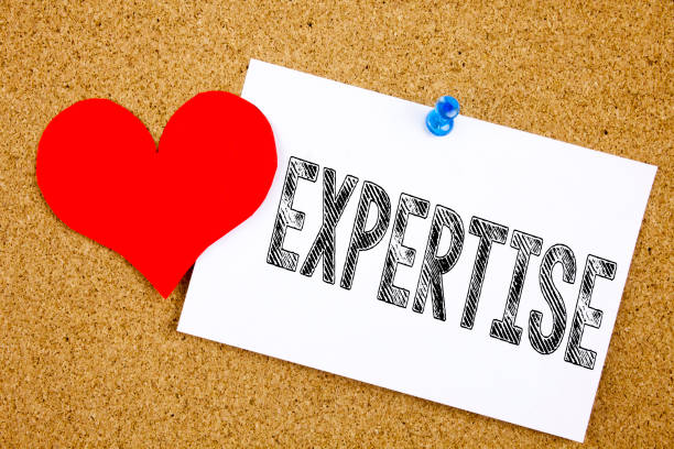 istock Conceptual hand writing text caption inspiration showing Expertise concept for Expert Evaluation Opinion  and Love written on sticky note, reminder cork background with copy space 893135958