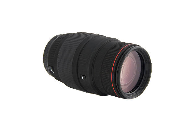 Lens with reflection stock photo