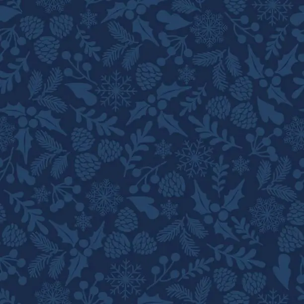 Vector illustration of Winter seamless vector pattern