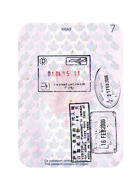 istock Passport Page With Stamps 89315189