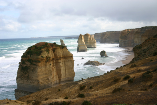 These natural formations of eroded limestone are located at Port Campbell National Park on the south coast of Australia.