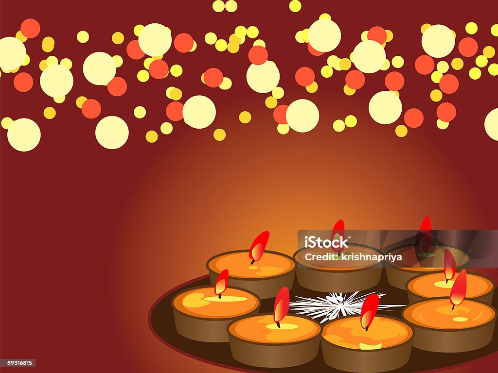 Diwali-Fest der Lichter - Lizenzfrei Asien Stock-Illustration