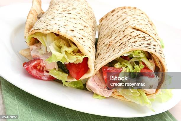 Chicken Wrap Stock Photo - Download Image Now - Bread, Cafe, Chicken Meat