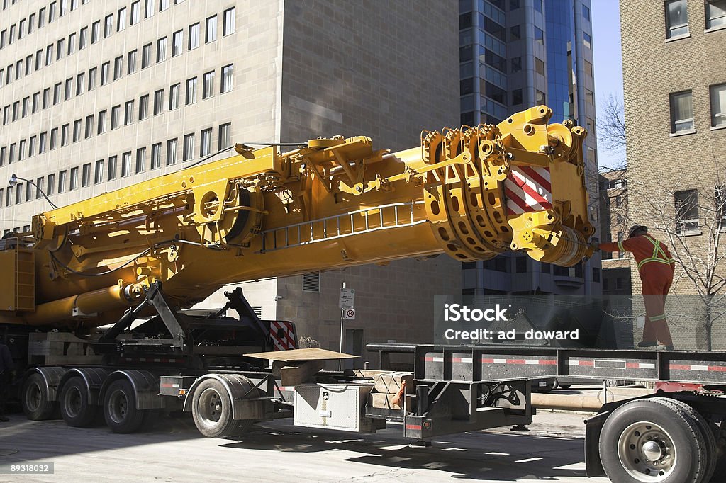 Poussez pression - Photo de Grue - Engin de chantier libre de droits