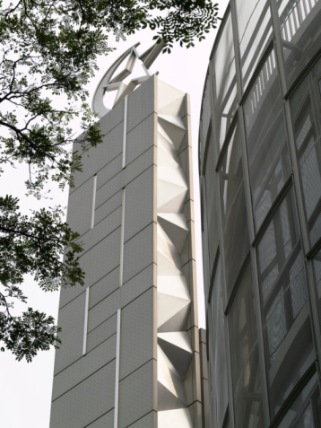 Modern architecture detail on Avenida Paulista, in the city of São Paulo, Brazil.
