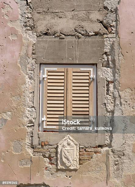 Old Wall New Shutters Stock Photo - Download Image Now - Brick, Building - Activity, Color Image