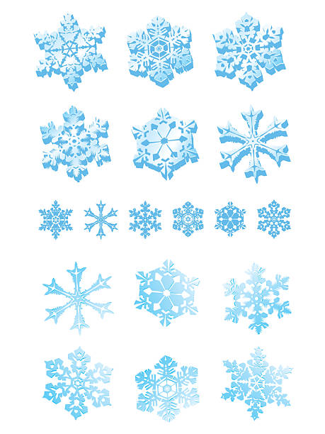 snowflakes vector art illustration