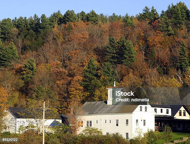 New England Town Stock Photo - Download Image Now - Autumn, Color Image, Colors