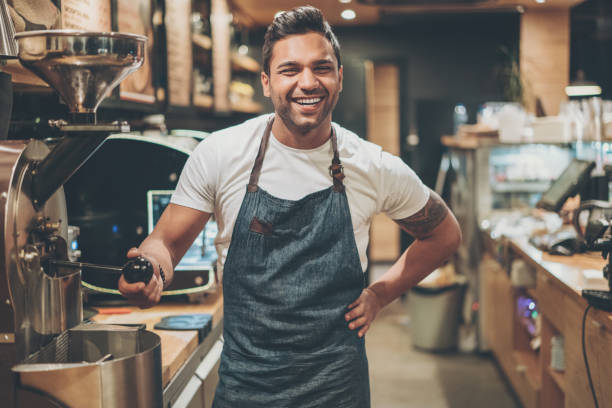 istock Cheerful male barista 893206386