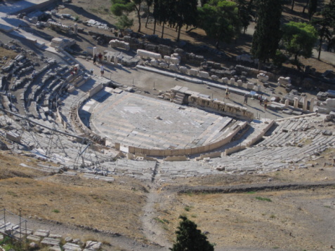 Panoramic view of the ancient Greek amphitheatre in Bodrum, Turkey