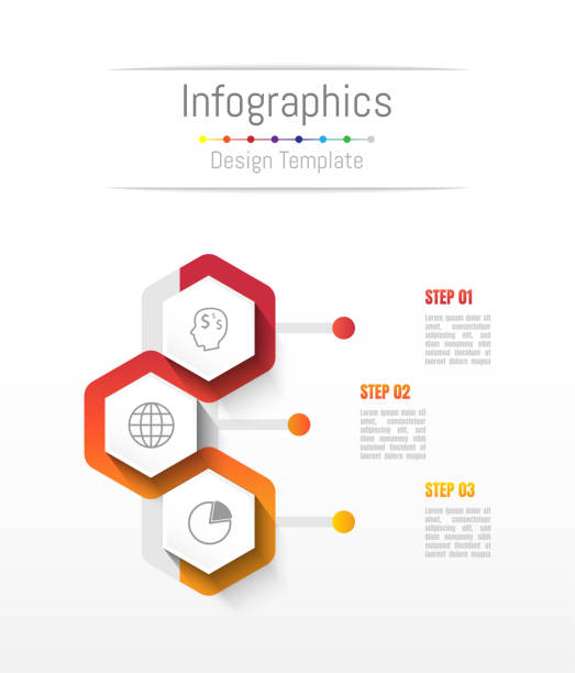 infografiki elementów projektu danych biznesowych z 3 opcji, części, kroków, osi czasu lub procesów. ilustracja wektorowa. - 3 stock illustrations