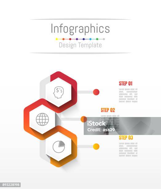 Infographic Design Elements For Your Business Data With 3 Options Parts Steps Timelines Or Processes Vector Illustration Stock Illustration - Download Image Now