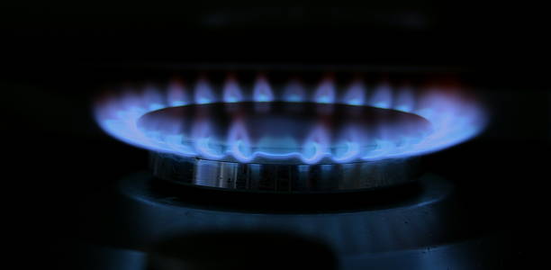 Domestic Natural Gas flame stock photo
