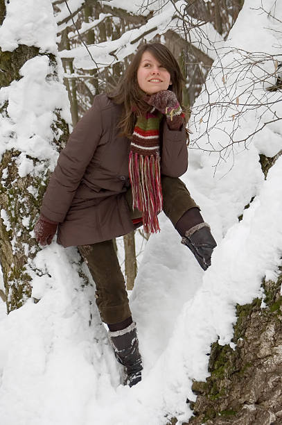 istock Young woman in the forest 89323243