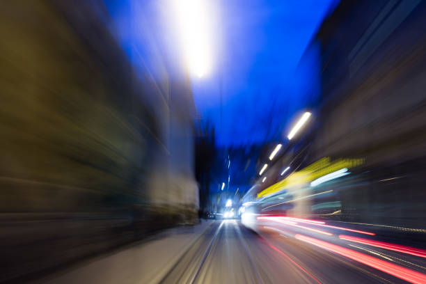 istock Passing tram at night in Cracov 893235756