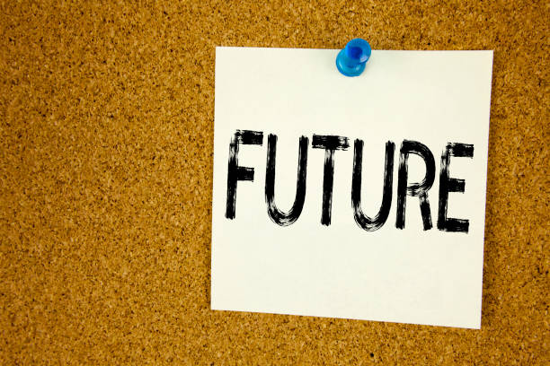 istock Conceptual hand writing text caption inspiration showing Future. Business concept for  The Time That Is To Come Beginning From Now written on sticky note, reminder cork background with copy space 893235930