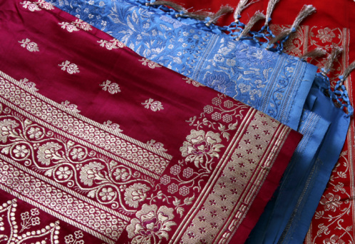 Colorful Thai silk background