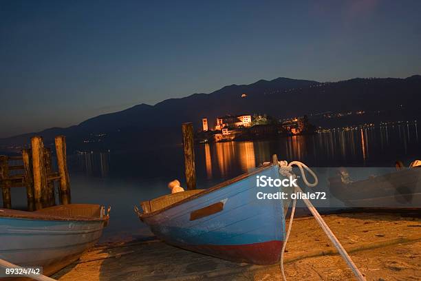 Lake Orta Night Scene Italy Stock Photo - Download Image Now - Blue, Color Image, Horizontal