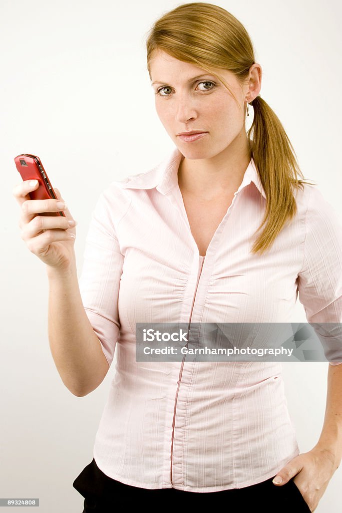 Donna con il telefono. - Foto stock royalty-free di Adulto