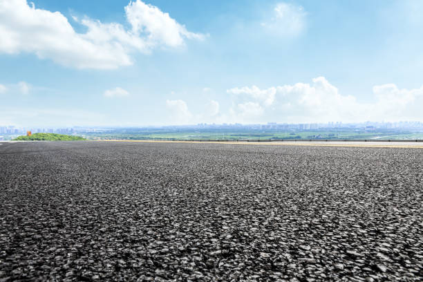 istock Empty highway asphalt road and beautiful sky clouds landscape 893259316