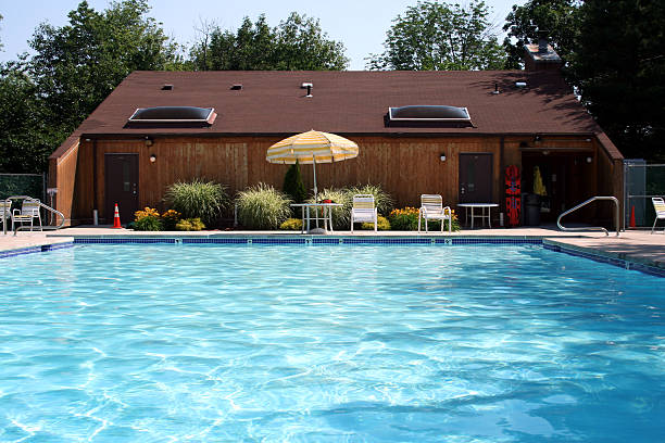 istock Swimming pool and house 89326205