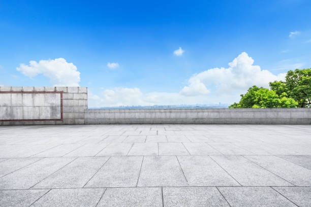 istock Empty square floor and blue sky nature landscape 893262866